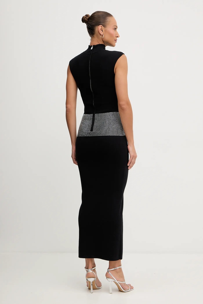 Ρούχα Φόρεμα με μείγμα κασμίρι Retrofete Leontine R.FW25.11784.17 μαύρο