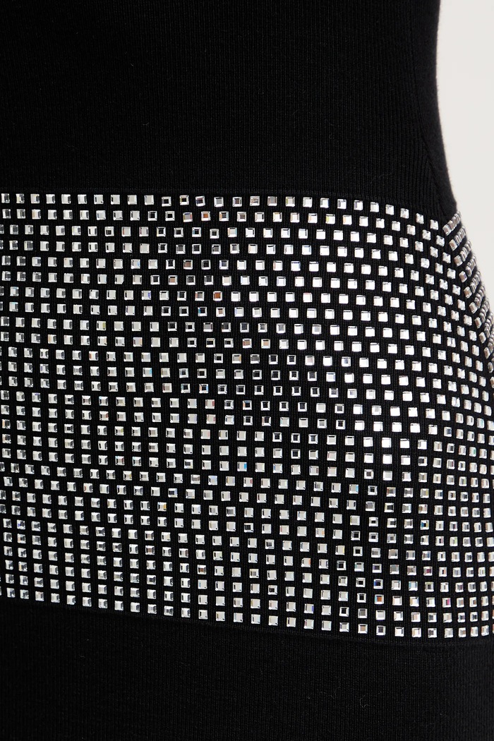 Φόρεμα με μείγμα κασμίρι Retrofete Leontine R.FW25.11784.17 μαύρο