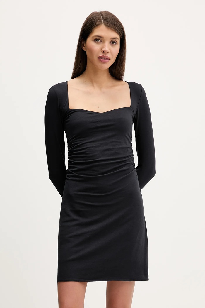 Φόρεμα Abercrombie & Fitch με ελαστάν μαύρο KI159.6288.900