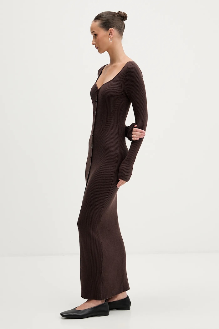 Šaty Abercrombie & Fitch KI159.6293.450 hnědá AW25