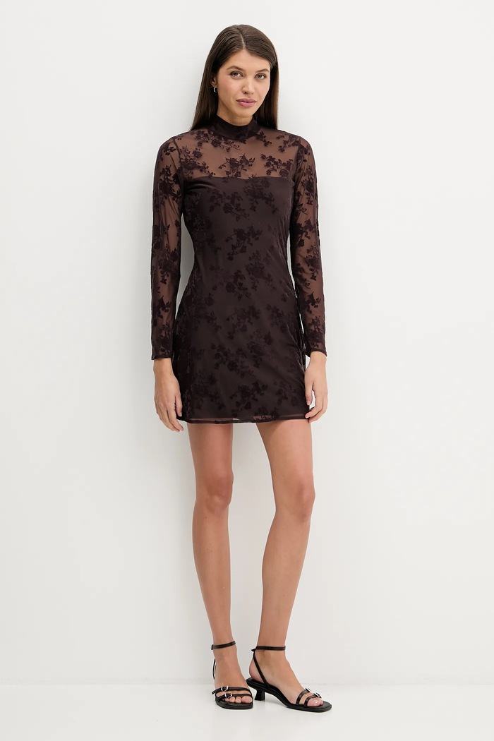Šaty Abercrombie & Fitch KI159.6360.404 hnědá AW25
