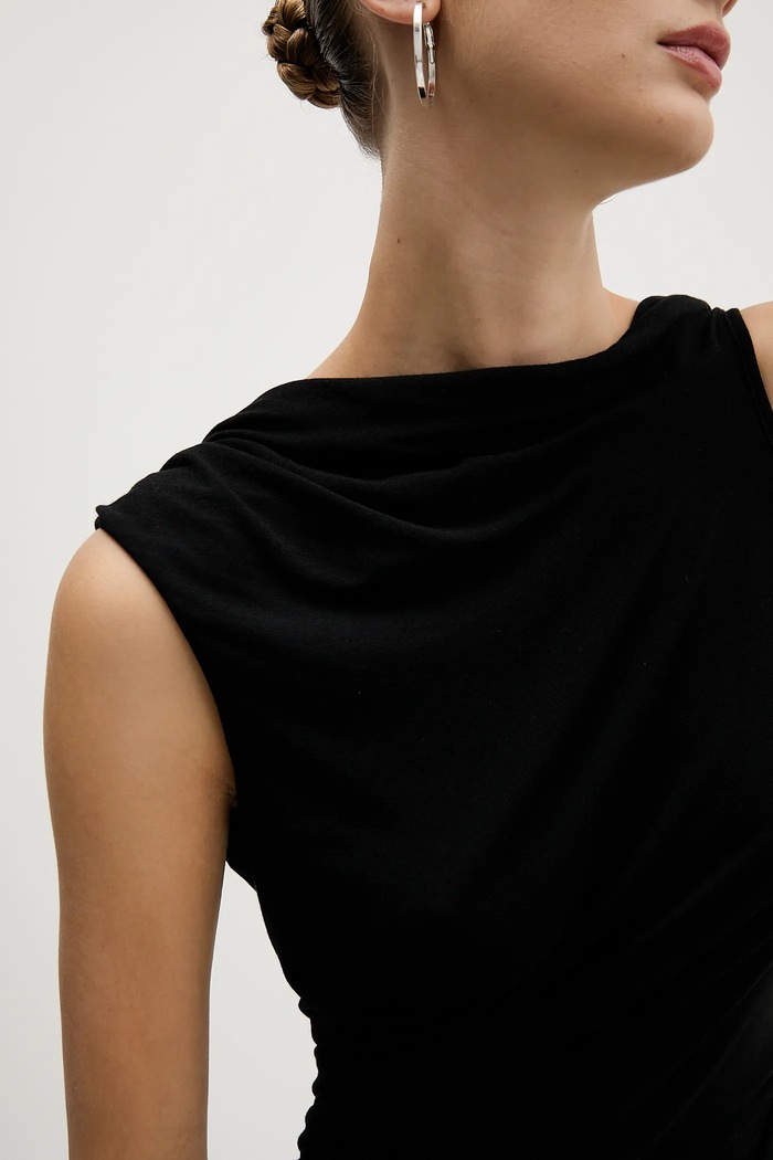Rick Owens Lilies sukienka z domieszką wełny Eva Gown LI02E3504.JBWS czarny