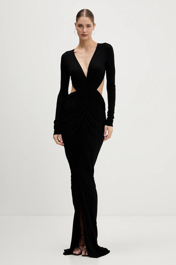 Рокля Rick Owens Lilies Poppy вискоза черен LI02E3507.RV
