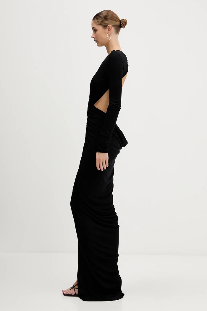 Рокля Rick Owens Lilies Poppy LI02E3507.RV черен AW25