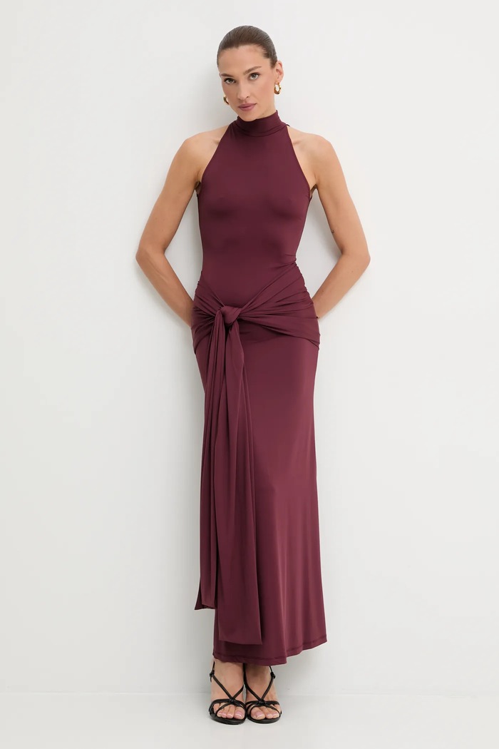 Bardot rochie 60102DB burgundia AW25