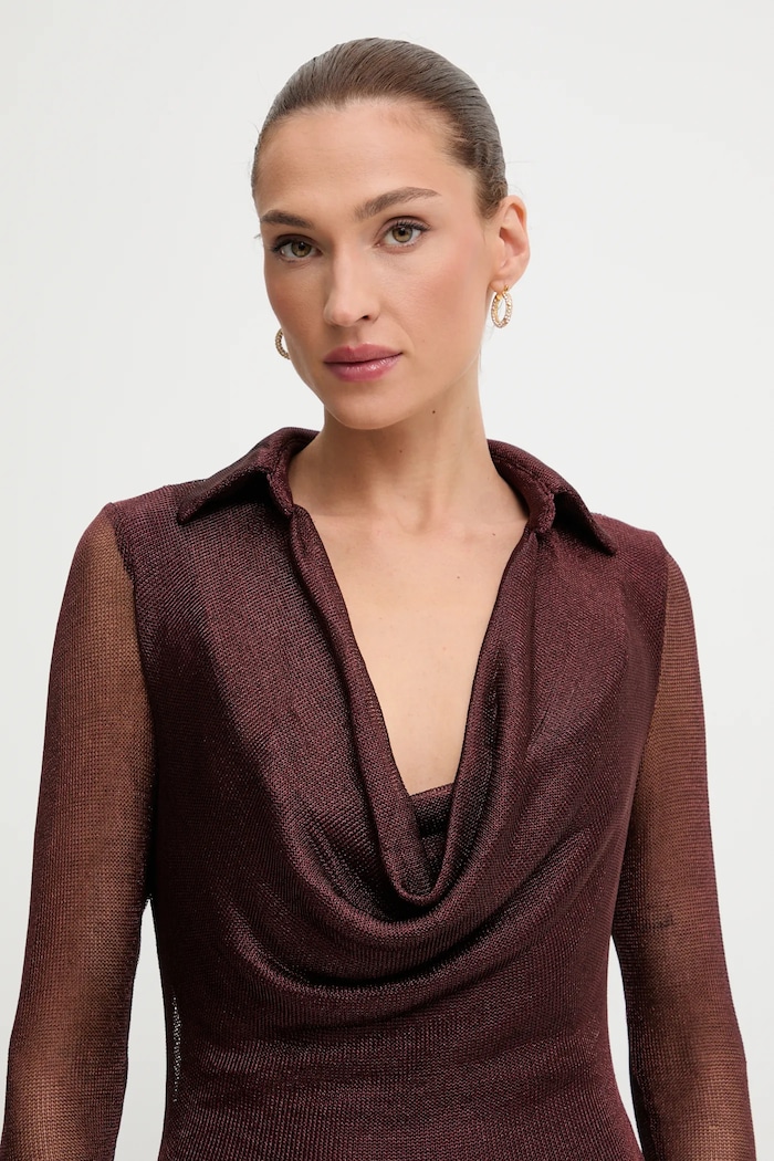 Bardot rochie 59613DB1 burgundia