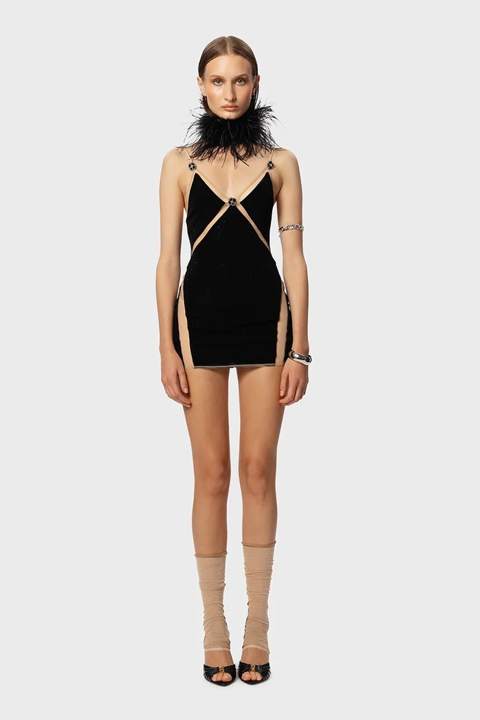 Φόρεμα GOD SAVE QUEENS ANGELINA DRESS casual μαύρο GSQ.163.310