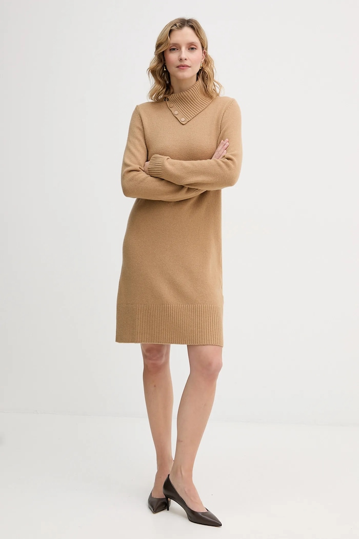 United Colors of Benetton ruha gyapjúkeverékből 1444DV02F barna AW25