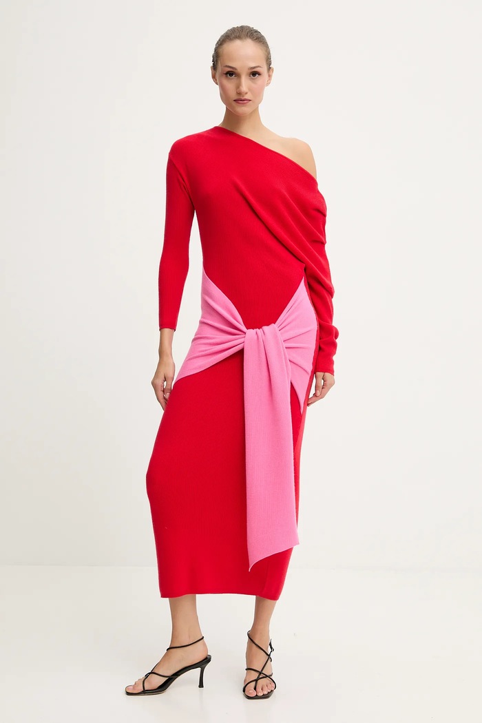 Never Fully Dressed rochie maxi rosu NFDKN737