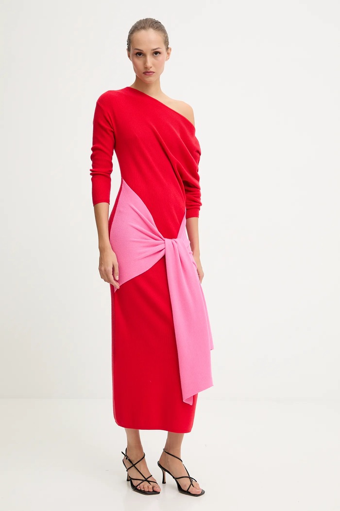 Never Fully Dressed rochie NFDKN737 rosu AW25