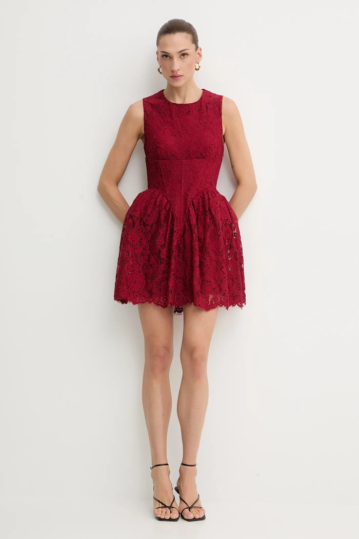 Bardot Rochie 60091DB burgundia AW25