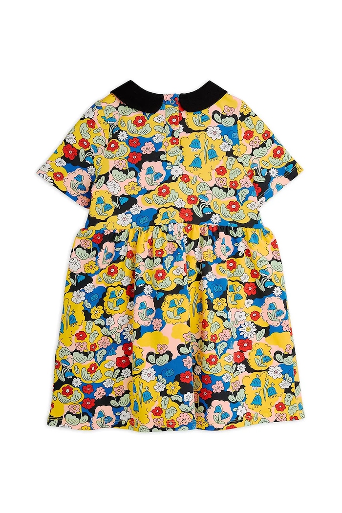 Dječja haljina Mini Rodini Flowers 2565010000 zlatna AW25