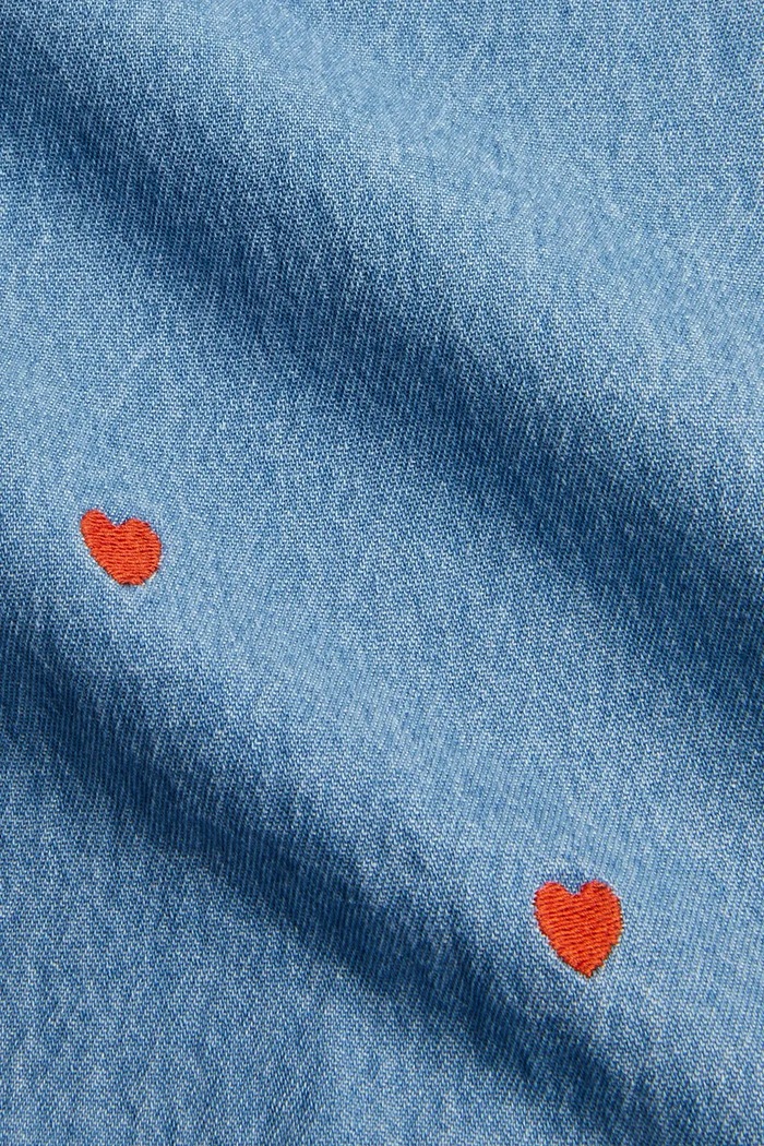 Dječja traper haljina Mini Rodini Mini hearts plava 2565011360