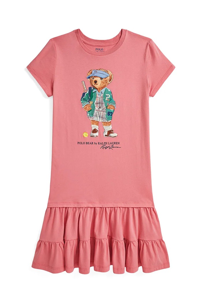 Polo Ralph Lauren sukienka midi różowy 313971130001