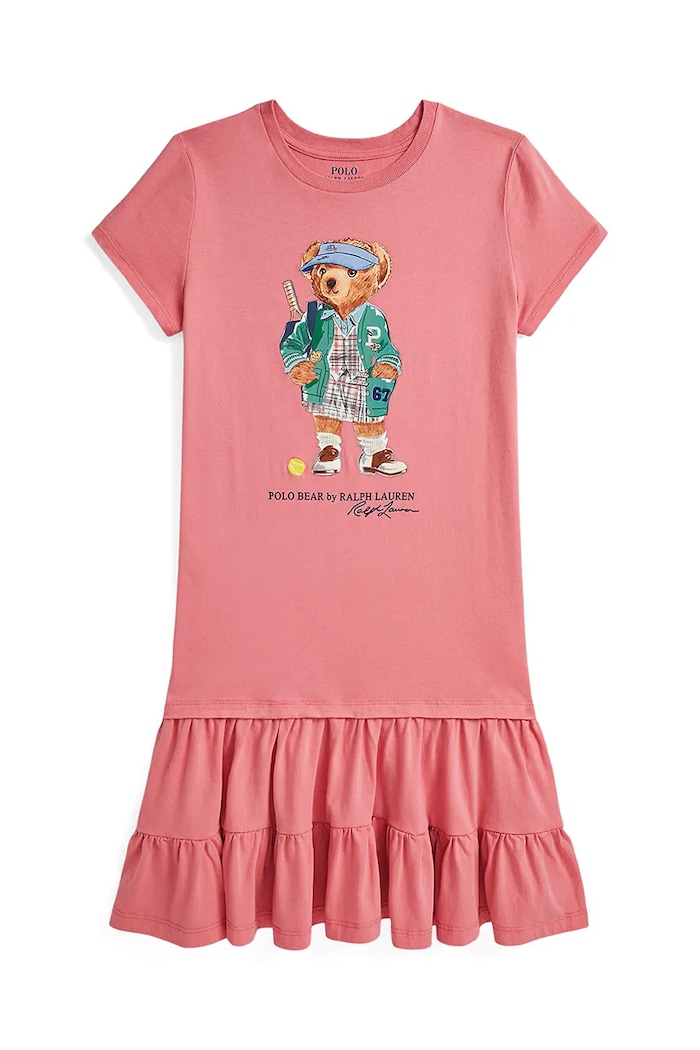 Polo Ralph Lauren sukienka midi różowy 313971130001
