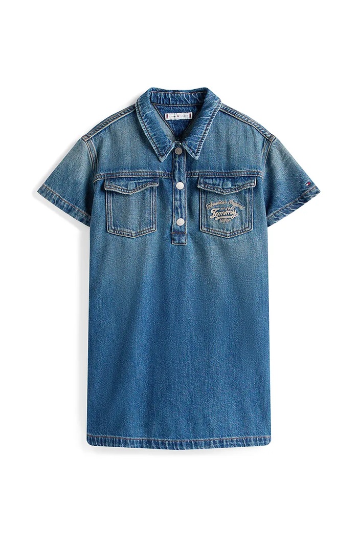 Φόρεμα τζιν Tommy Hilfiger KG0KG08926.9BYA σκούρο μπλε AW25