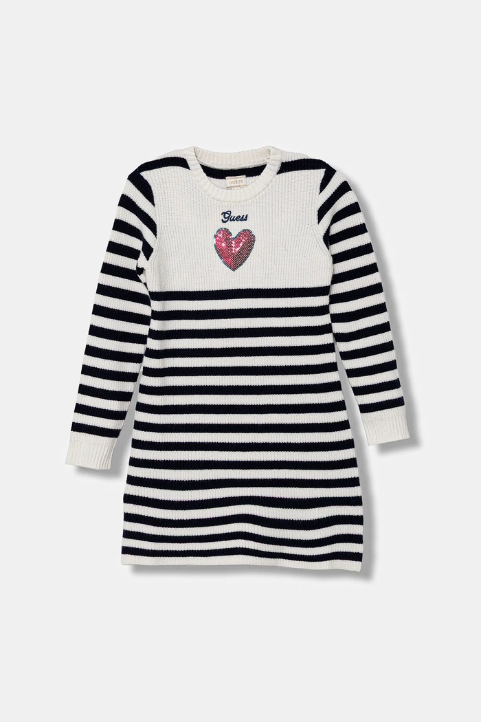 Guess sukienka wzorzyste granatowy K5YK07.Z3FU0.9BYA
