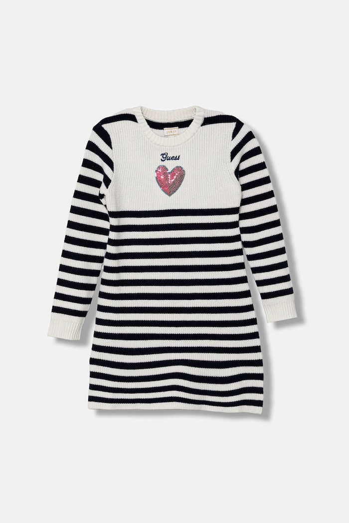 Guess sukienka wzorzyste granatowy K5YK07.Z3FU0.9BYA