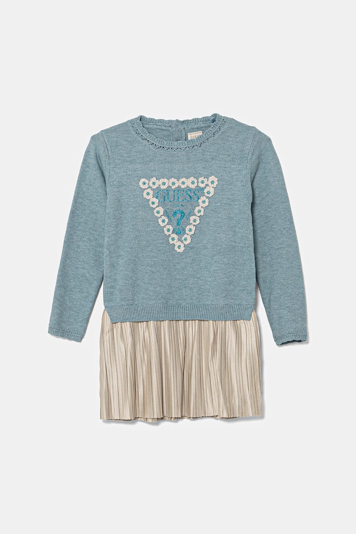 Dievčenské šaty Guess látka modrá K5YK08.Z3OS0.9BYA