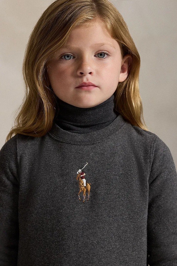 Polo Ralph Lauren sukienka dziecięca 312978991001 szary