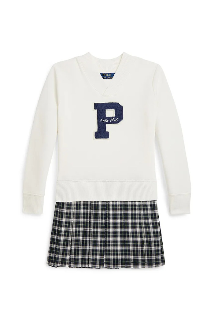 Dívčí šaty Polo Ralph Lauren 312979024001 bílá AW25