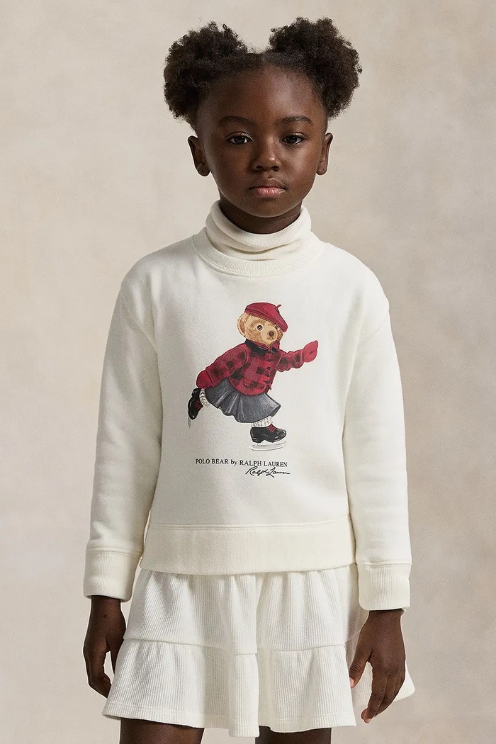 Polo Ralph Lauren sukienka dziecięca beżowy 312981086001