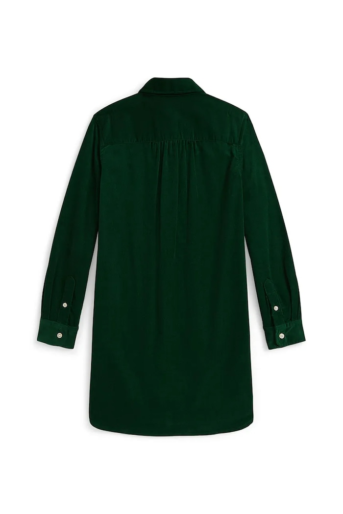 Dječja pamučna haljina Polo Ralph Lauren 313A98220001 zelena AW25
