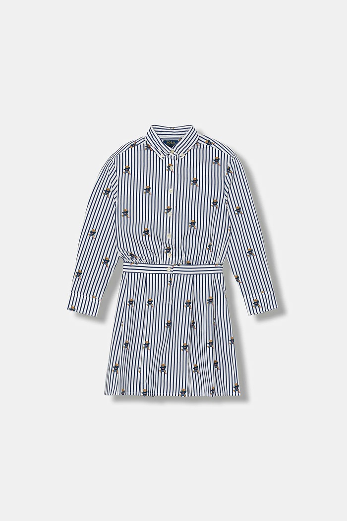 Dětské bavlněné šaty Polo Ralph Lauren mini námořnická modř 313978282001
