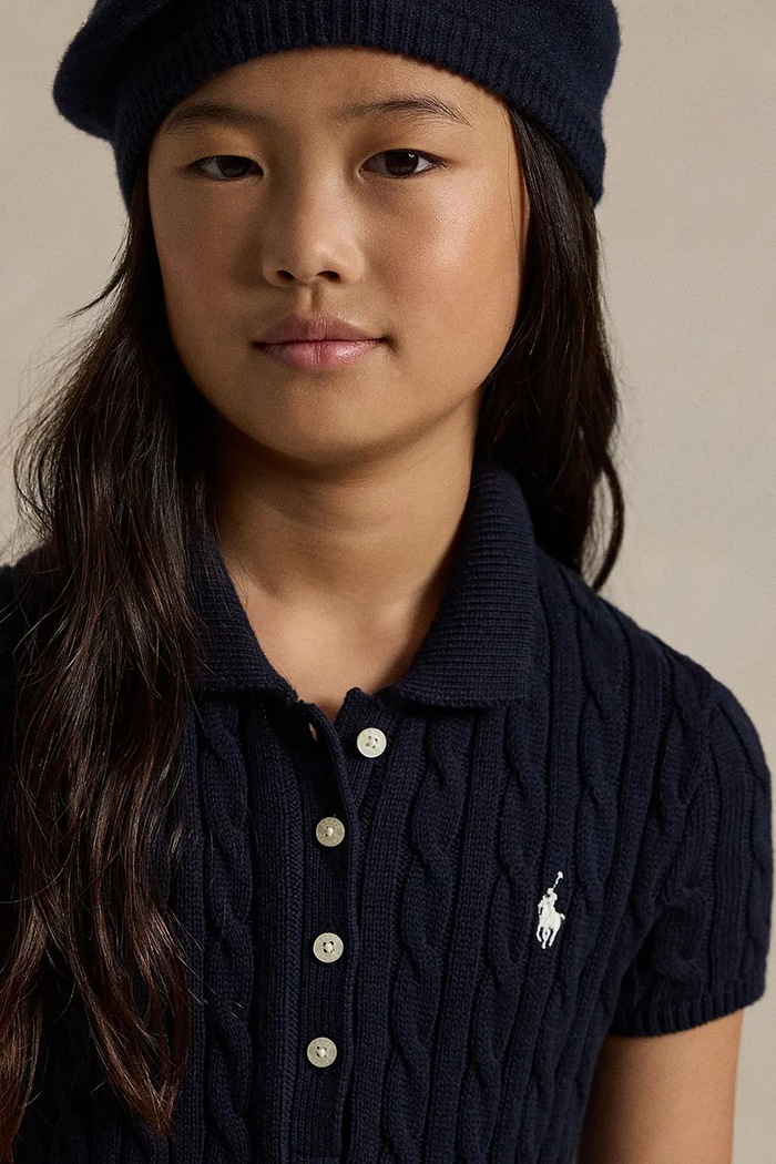 Παιδικό φόρεμα Polo Ralph Lauren 313916526001 σκούρο μπλε