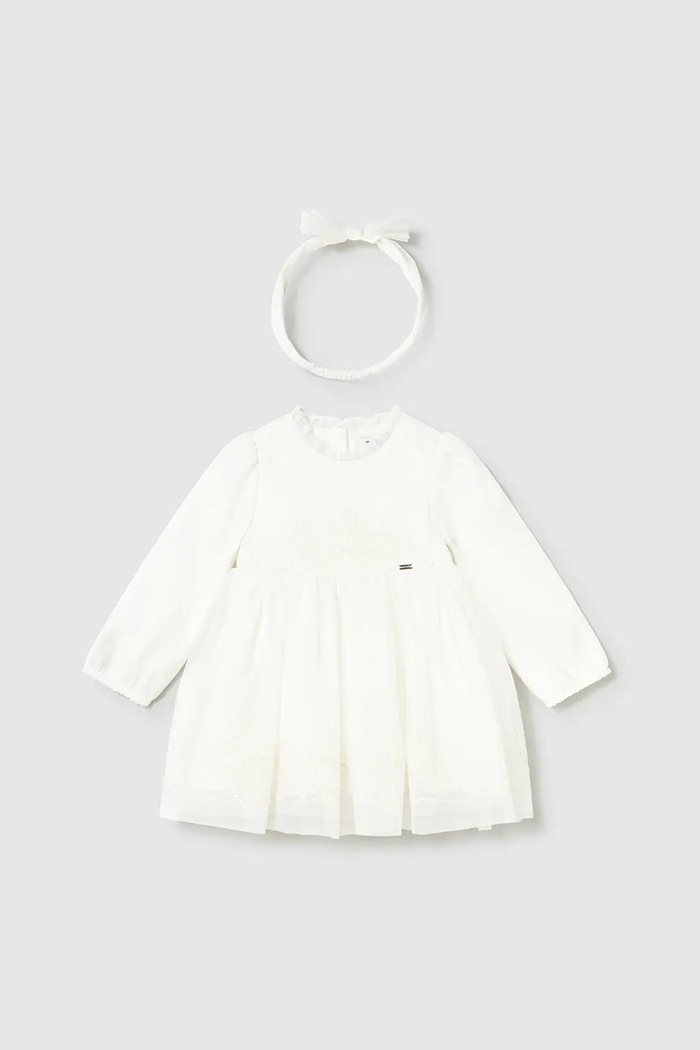 Mayoral rochie bebe mini bej 2902.4A.Baby.9BYA