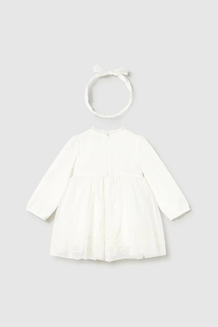 Mayoral rochie bebe 2902.4A.Baby.9BYA bej AW25