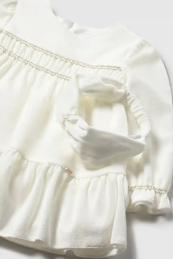 Dziewczynka Mayoral sukienka dziecięca 2904.4A.Baby.9BYA biały