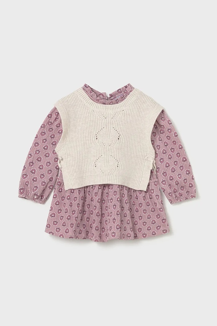 Mayoral rochie bebe mini roz 2913.4E.Baby.9BYA