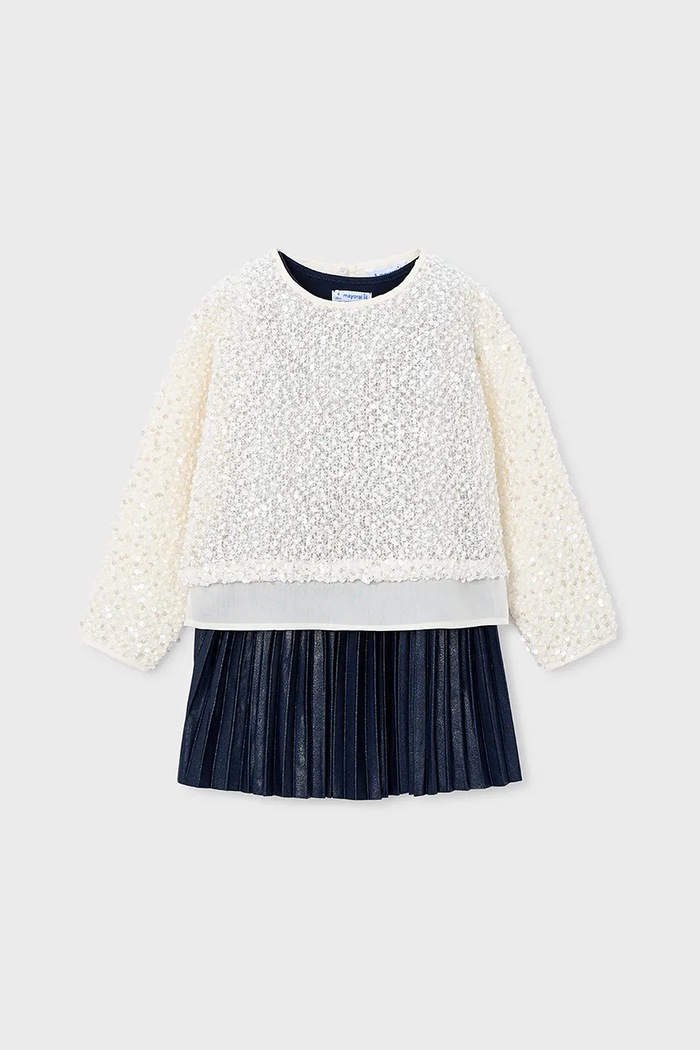 Mayoral sukienka dziecięca 4925.6M.Mini.9BYA niebieski AW25