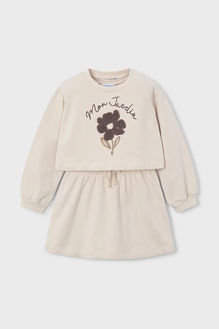 Mayoral Sukienka i bluza dziecięca 4927.6B.Mini.9BYA beżowy AW25