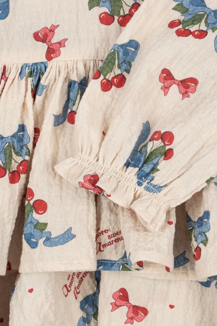 Konges Sløjd sukienka dziecięca ELIN DRESS GOTS beżowy KS103794.9BYA