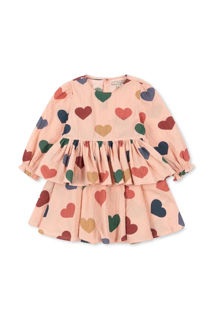Dievčenské šaty Konges Sløjd ELIN DRESS GOTS bavlna ružová KS103794.9BYA