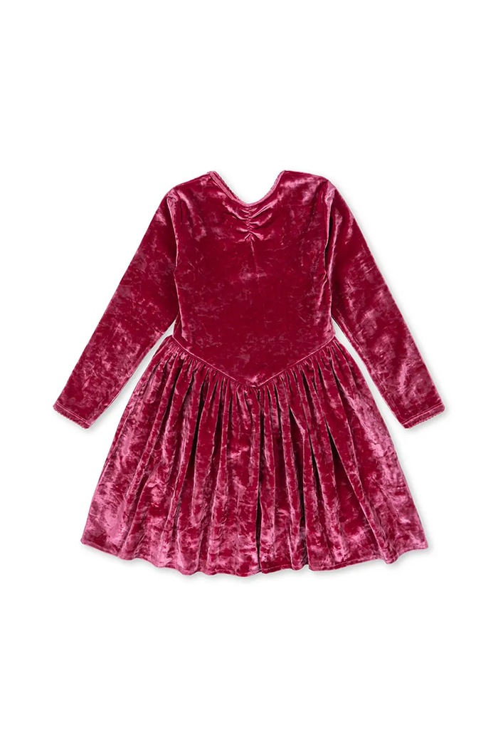 Dievčenské šaty Konges Sløjd CARLITO DRESS GRS KS103746.9BYA burgundské AW25