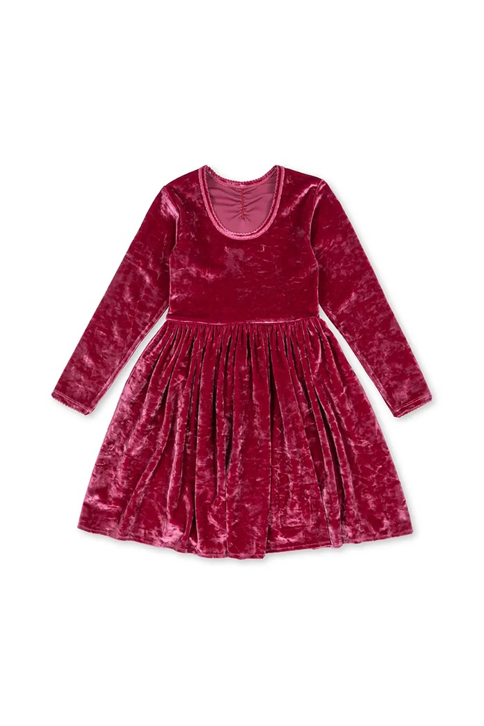Dievča Dievčenské šaty Konges Sløjd CARLITO DRESS GRS KS103746.9BYA burgundské