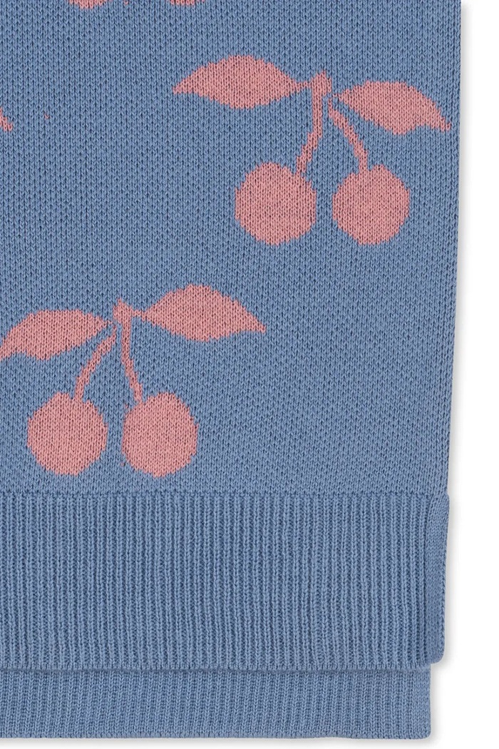 Konges Sløjd sukienka bawełniana dziecięca LAPIS KNIT DRESS GOTS KS103854.9BYA fioletowy