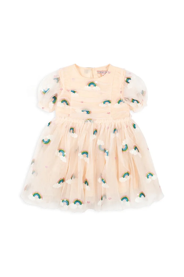 Konges Sløjd sukienka dziecięca TULLIE DRESS KS104020.9BYA beżowy AW25