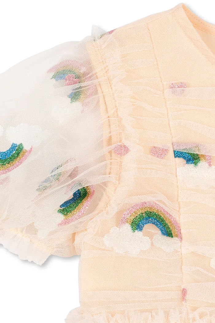 Konges Sløjd sukienka dziecięca TULLIE DRESS KS104020.9BYA beżowy