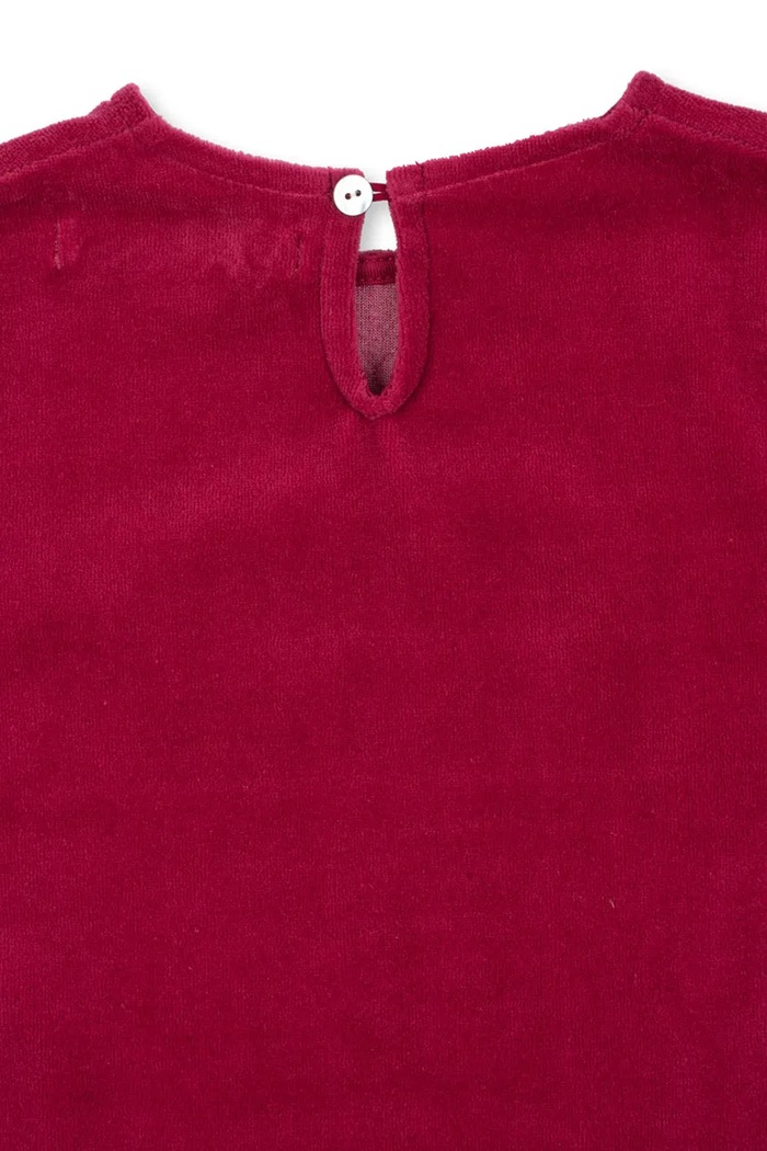 Konges Sløjd rochie fete VELOU DRESS GOTS burgundia KS104029.9BYA