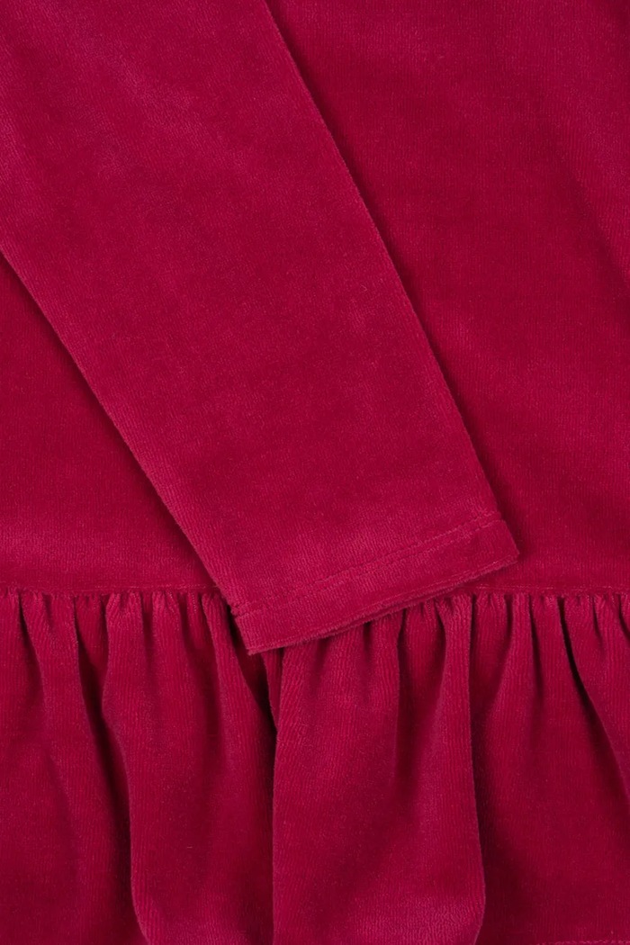 Konges Sløjd rochie fete VELOU DRESS GOTS KS104029.9BYA burgundia
