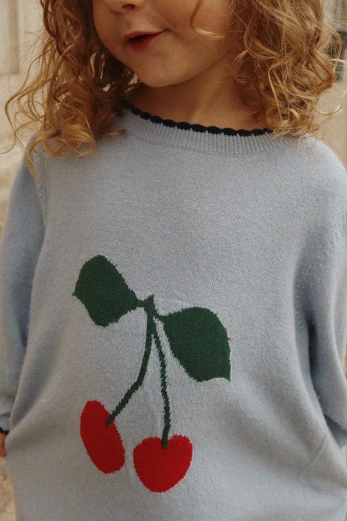 Konges Sløjd sukienka dziecięca z dodatkiem wełny ALEXA KNIT DRESS KS101390.9BYA