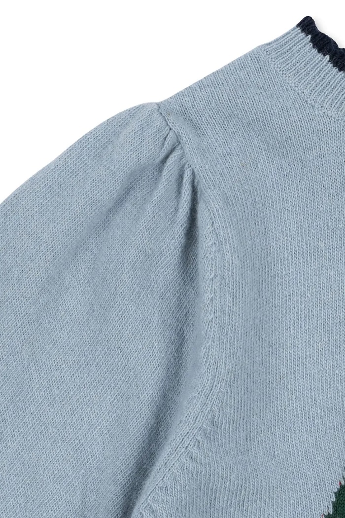 Konges Sløjd sukienka dziecięca z dodatkiem wełny ALEXA KNIT DRESS KS101390.9BYA niebieski