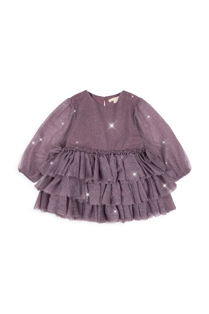 Konges Sløjd sukienka dziecięca FAY DRESS GRS rozkloszowany fioletowy KS103807.9BYA