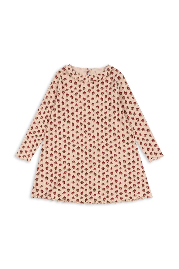 Konges Sløjd sukienka dziecięca NIA DRESS GOTS rozkloszowany pomarańczowy KS103942.9BYA