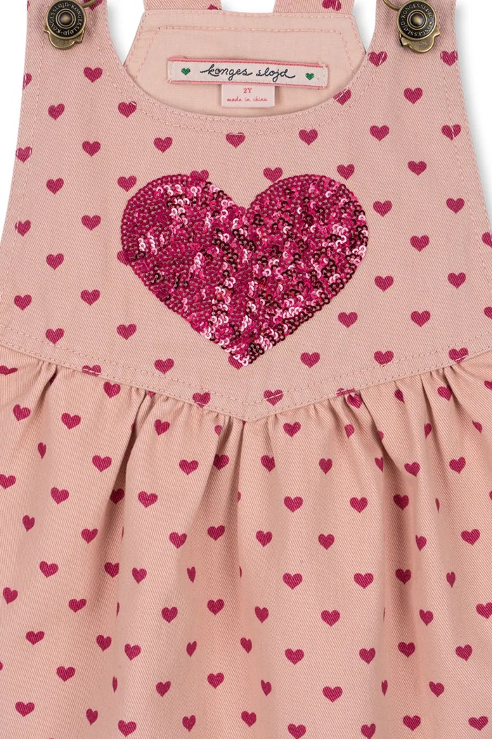 Konges Sløjd sukienka bawełniana dziecięca NOLA SEQUIN SPENCER DRESS GOTS KS103949.9BYA różowy