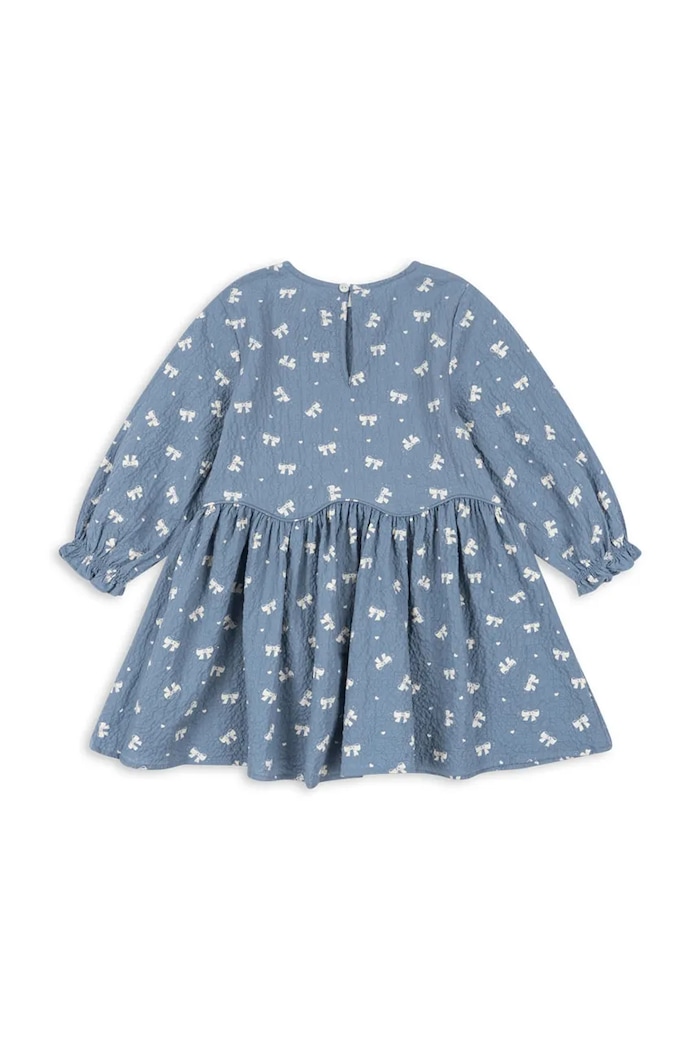 Konges Sløjd sukienka dziecięca VIDA DRESS GOTS KS104033.9BYA niebieski AW25